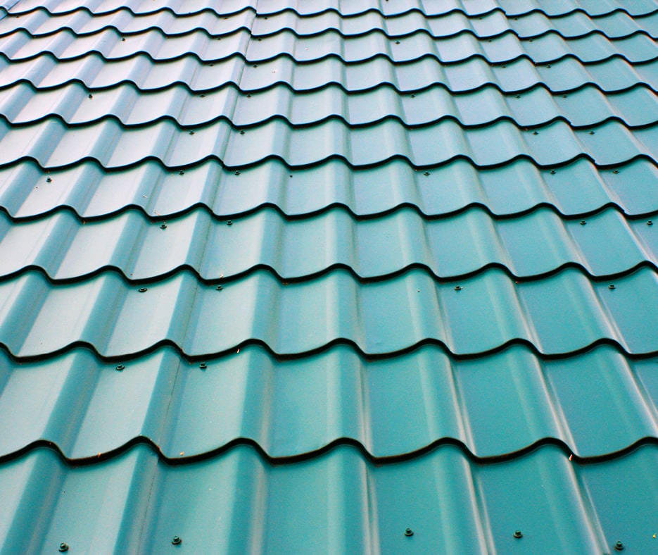 blue metal roof
