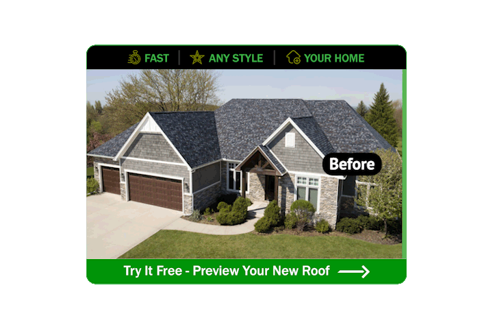 use the roof visualizer tool to see your new roof on your home